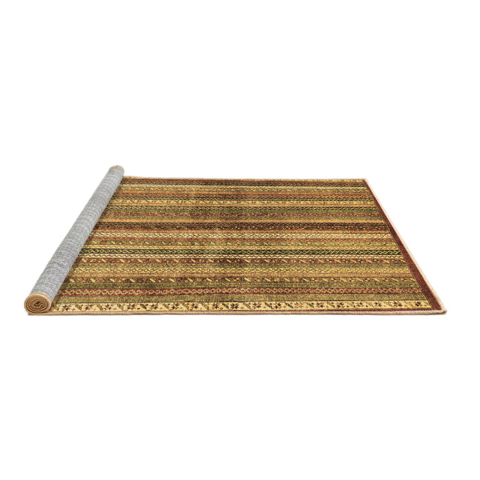 Sideview of Machine Washable Abstract Brown Modern Rug, wshabs3449brn