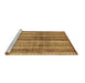 Sideview of Machine Washable Abstract Brown Modern Rug, wshabs3449brn