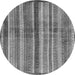 Round Machine Washable Abstract Gray Modern Rug, wshabs3449gry