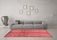 Machine Washable Abstract Red Modern Rug, wshabs3449red