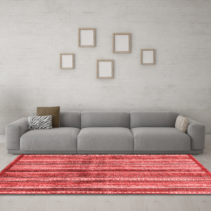 Modern Red Washable Rugs