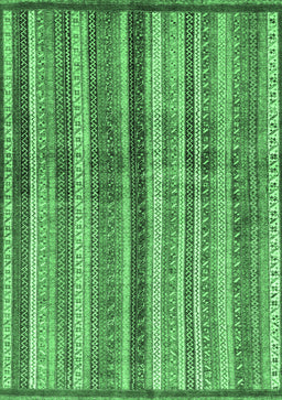 Abstract Emerald Green Modern Rug, abs3449emgrn
