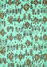 Machine Washable Abstract Turquoise Modern Area Rugs, wshabs344turq