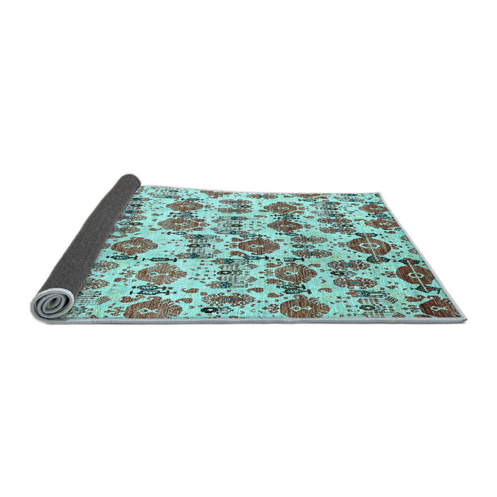Sideview of Abstract Light Blue Modern Rug, abs344lblu