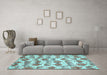 Machine Washable Abstract Light Blue Modern Rug in a Living Room, wshabs344lblu