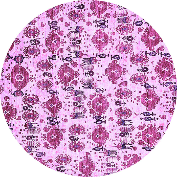 Round Abstract Purple Modern Rug, abs344pur