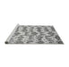 Sideview of Machine Washable Abstract Gray Modern Rug, wshabs344gry