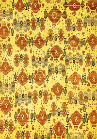 Abstract Yellow Modern Rug, abs344yw