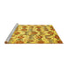 Sideview of Machine Washable Abstract Yellow Modern Rug, wshabs344yw