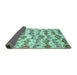 Sideview of Abstract Turquoise Modern Rug, abs344turq