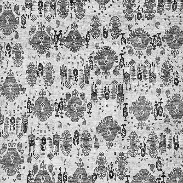 Machine Washable Abstract Gray Modern Rug, wshabs344gry