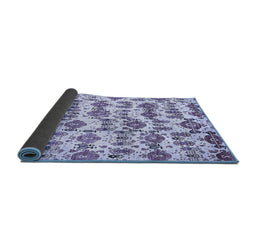 Sideview of Abstract Blue Modern Rug, abs344blu