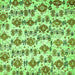 Square Machine Washable Abstract Green Modern Area Rugs, wshabs344grn