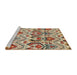 Sideview of Machine Washable Abstract Red Brown Rug, wshabs345