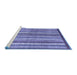 Sideview of Machine Washable Abstract Blue Modern Rug, wshabs3450blu