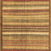 Square Abstract Brown Modern Rug, abs3450brn