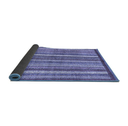 Sideview of Abstract Blue Modern Rug, abs3450blu