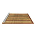 Sideview of Machine Washable Abstract Brown Modern Rug, wshabs3450brn