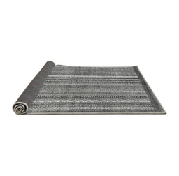Sideview of Abstract Gray Modern Rug, abs3450gry