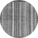 Round Abstract Gray Modern Rug, abs3450gry