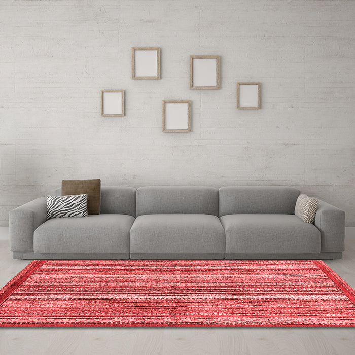 Modern Red Washable Rugs