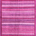 Square Machine Washable Abstract Pink Modern Rug, wshabs3450pnk