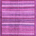 Square Machine Washable Abstract Purple Modern Area Rugs, wshabs3450pur