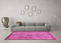 Machine Washable Abstract Pink Modern Rug, wshabs3450pnk