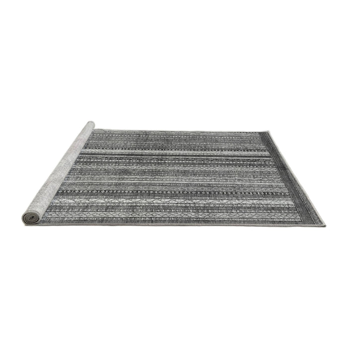 Sideview of Machine Washable Abstract Gray Modern Rug, wshabs3450gry