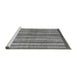 Sideview of Machine Washable Abstract Gray Modern Rug, wshabs3450gry