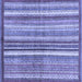 Square Abstract Blue Modern Rug, abs3450blu