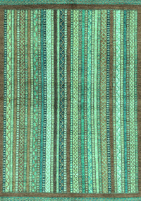 Abstract Turquoise Modern Rug, abs3450turq