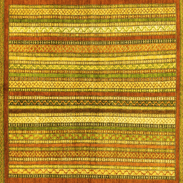 Square Abstract Yellow Modern Rug, abs3450yw
