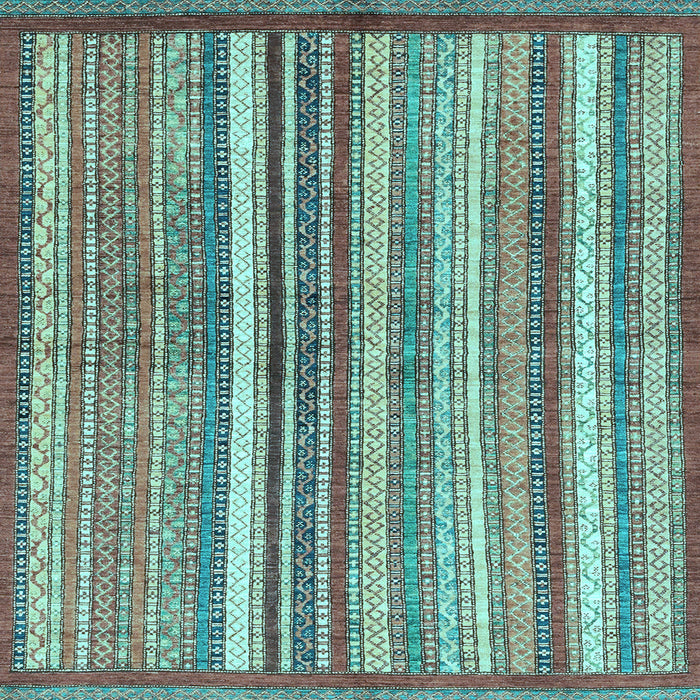 Square Abstract Light Blue Modern Rug, abs3450lblu