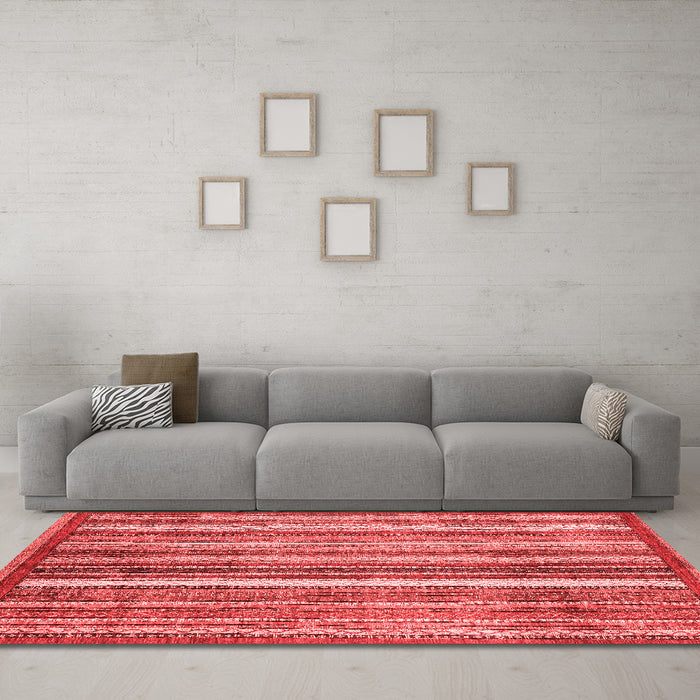 Modern Red Washable Rugs