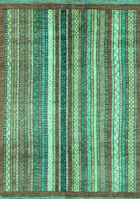 Abstract Turquoise Modern Rug, abs3451turq