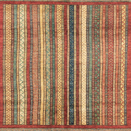 Square Machine Washable Abstract Fire Brick Red Rug, wshabs3451