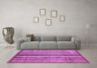 Machine Washable Abstract Purple Modern Area Rugs in a Living Room, wshabs3451pur