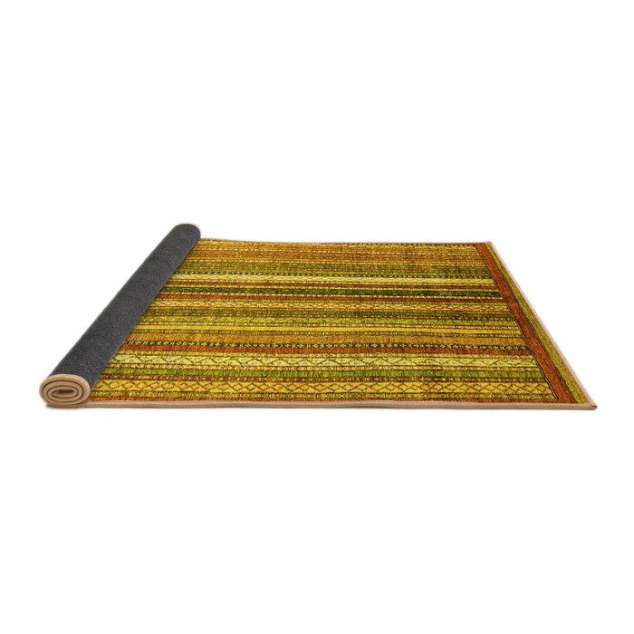 Sideview of Abstract Yellow Modern Rug, abs3451yw