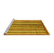 Sideview of Machine Washable Abstract Yellow Modern Rug, wshabs3451yw