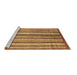 Sideview of Machine Washable Abstract Brown Modern Rug, wshabs3451brn