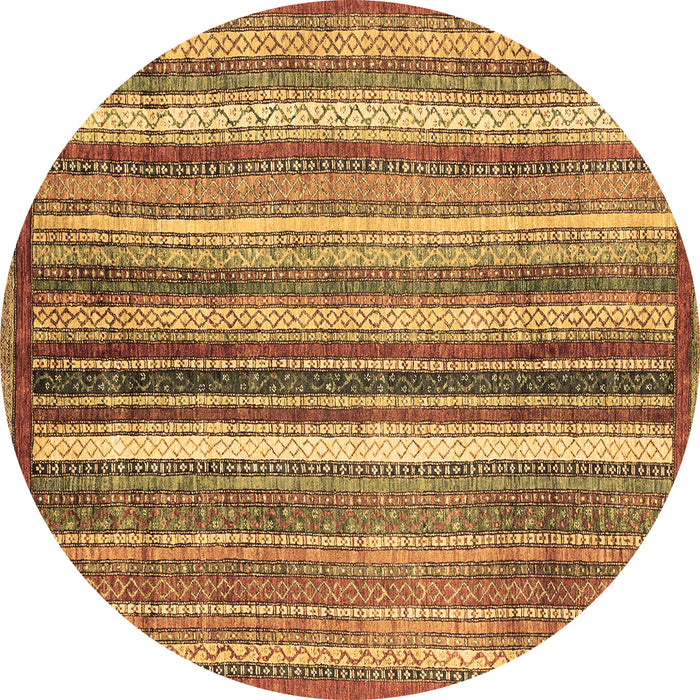 Round Abstract Brown Modern Rug, abs3451brn