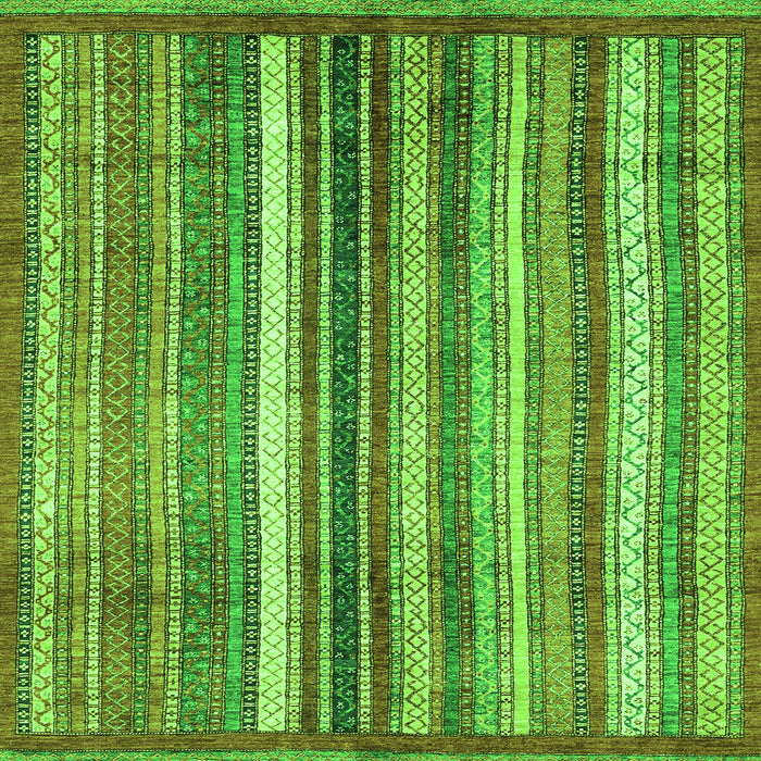 Square Abstract Green Modern Rug, abs3451grn
