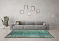 Machine Washable Abstract Light Blue Modern Rug, wshabs3451lblu