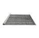 Sideview of Machine Washable Abstract Gray Modern Rug, wshabs3451gry