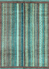 Abstract Light Blue Modern Rug, abs3451lblu