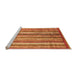 Sideview of Machine Washable Abstract Orange Modern Area Rugs, wshabs3451org