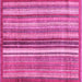 Square Abstract Pink Modern Rug, abs3452pnk