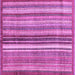 Square Machine Washable Abstract Purple Modern Area Rugs, wshabs3452pur