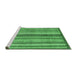 Sideview of Machine Washable Abstract Emerald Green Modern Area Rugs, wshabs3452emgrn